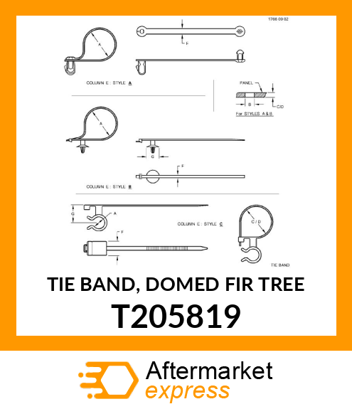 TIE BAND, DOMED FIR TREE T205819