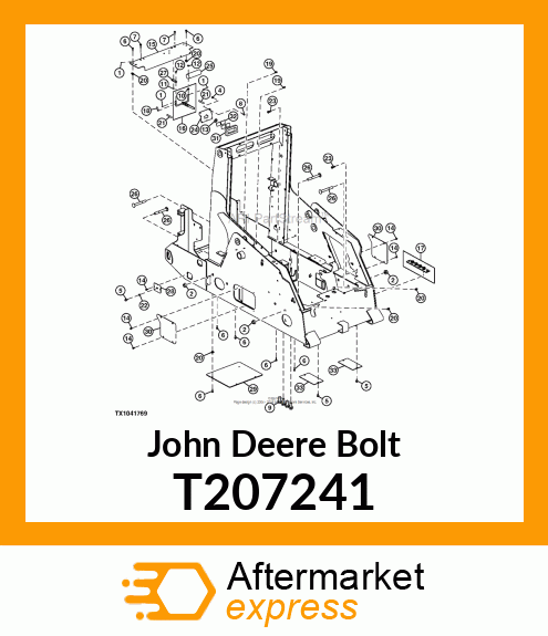 BOLT, RD HD SQ SHORT NECK, METRIC T207241