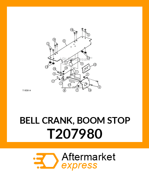 BELL CRANK, BOOM STOP T207980