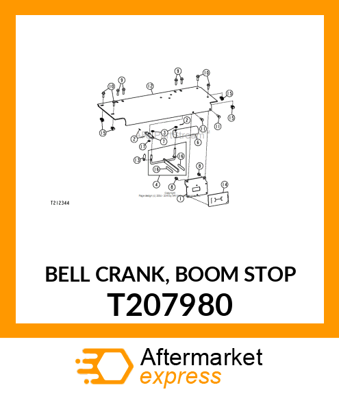 BELL CRANK, BOOM STOP T207980