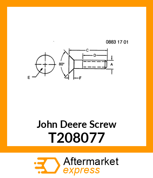 SCREW, TRX HEAD T208077