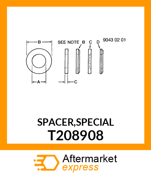 SPACER,SPECIAL T208908