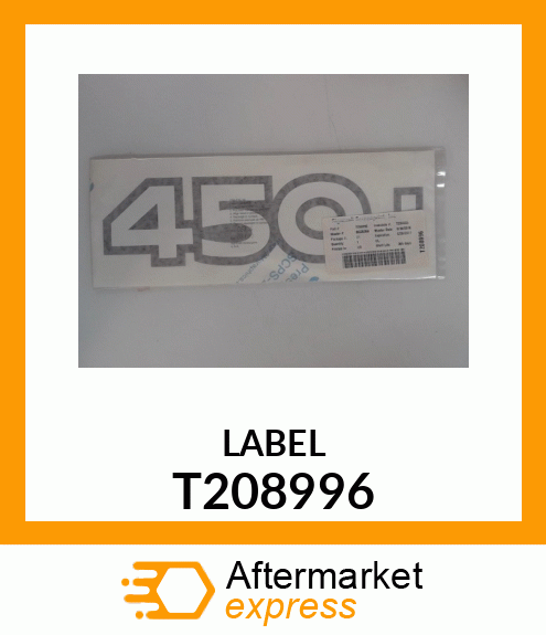 LABEL, 450J T208996