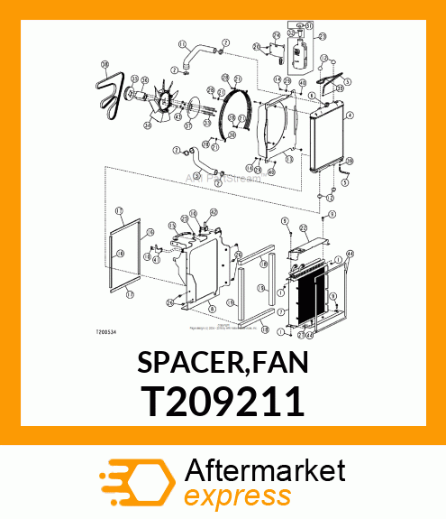 SPACER,FAN T209211