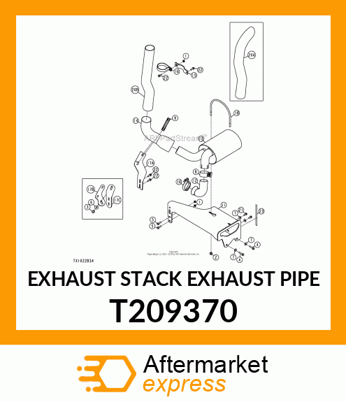 EXHAUST STACK EXHAUST PIPE T209370