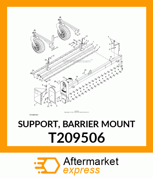 SUPPORT, BARRIER MOUNT T209506