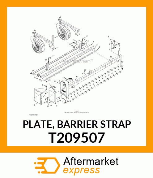 PLATE, BARRIER STRAP T209507