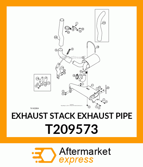 EXHAUST STACK EXHAUST PIPE T209573