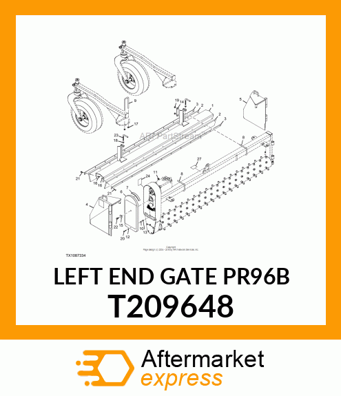 LEFT END GATE PR96B T209648