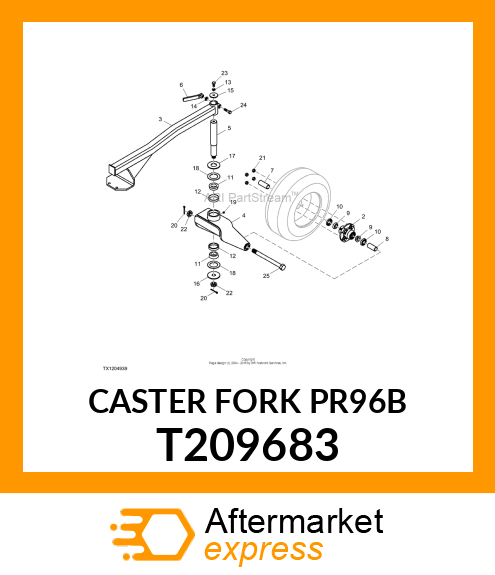 CASTER FORK PR96B T209683