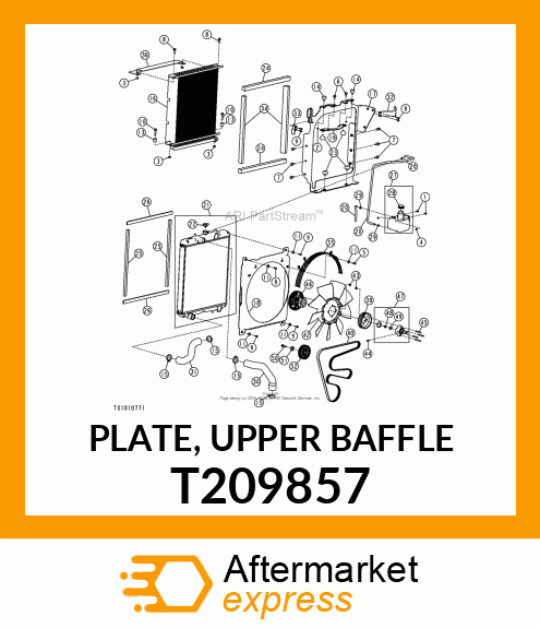 PLATE, UPPER BAFFLE T209857