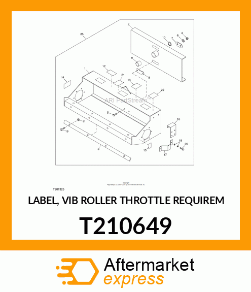 LABEL, VIB ROLLER THROTTLE REQUIREM T210649