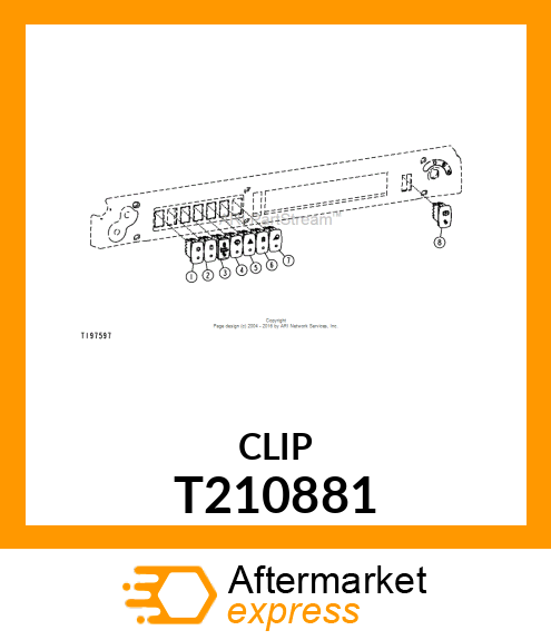 CLIP ROCKER SWITCH RETENTION T210881