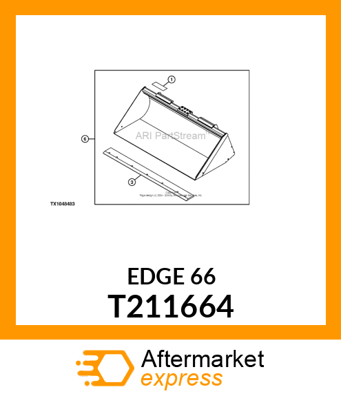 EDGE, CUTTING PAINTED 66 W/HOLES T211664