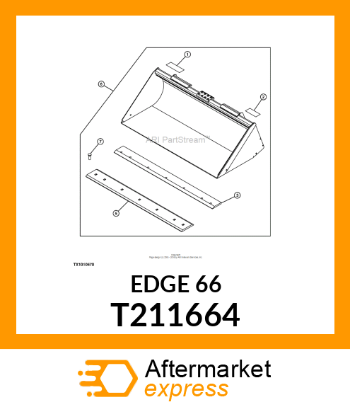 EDGE, CUTTING PAINTED 66 W/HOLES T211664