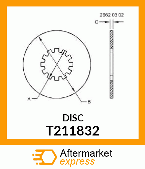 CLUTCH DISK, BRONZE STEERING CLUTCH T211832