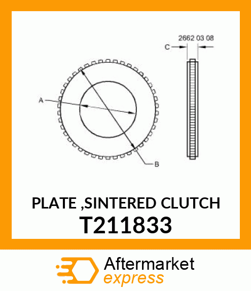 PLATE ,SINTERED CLUTCH T211833