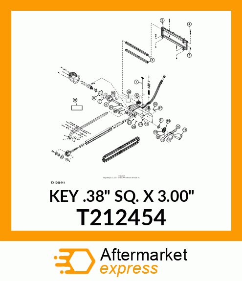 KEY .38" SQ. X 3.00" T212454