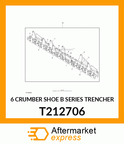 6 CRUMBER SHOE B SERIES TRENCHER T212706