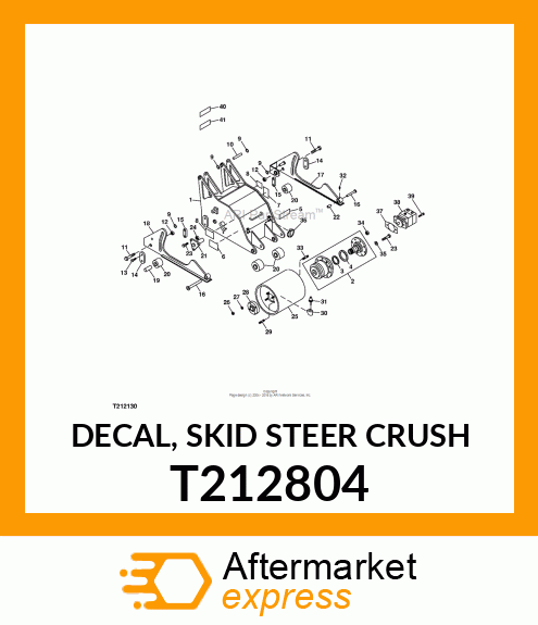 DECAL, SKID STEER CRUSH T212804