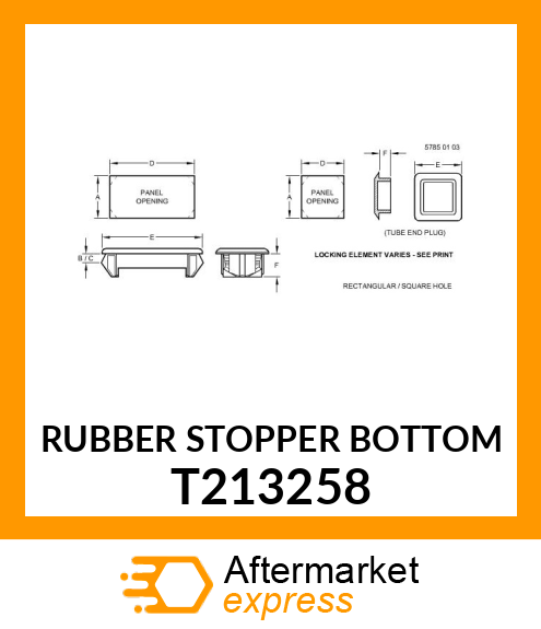 RUBBER STOPPER BOTTOM T213258