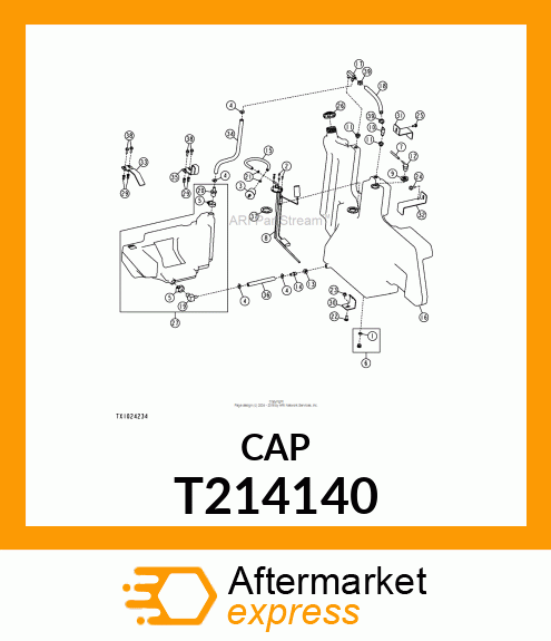 FUEL CAP FILLER CAP, FUEL T214140