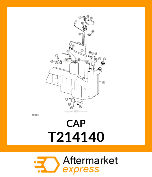 FUEL CAP FILLER CAP, FUEL T214140