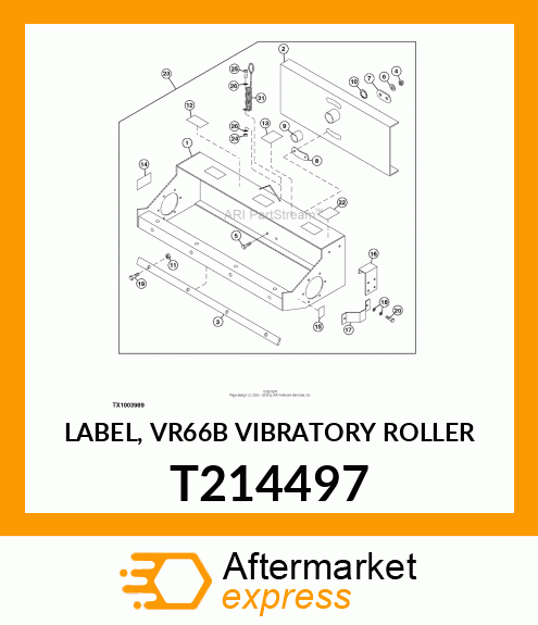 LABEL, VR66B VIBRATORY ROLLER T214497