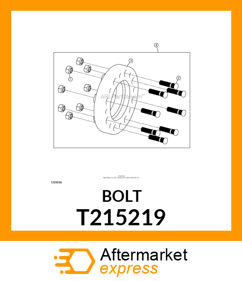 WHEEL BOLT, 5/8" T215219