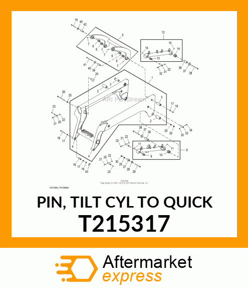 PIN, TILT CYL TO QUICK T215317