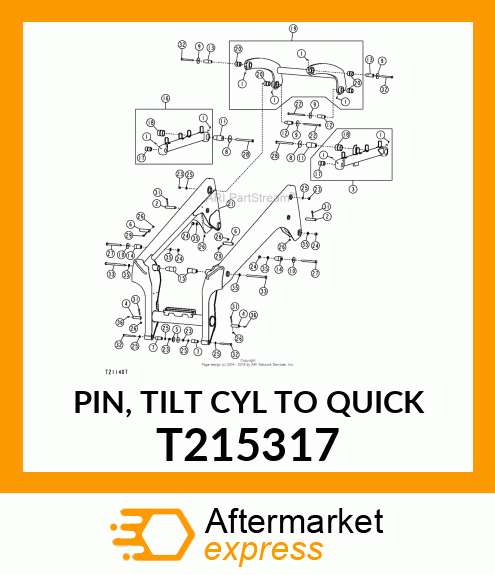 PIN, TILT CYL TO QUICK T215317