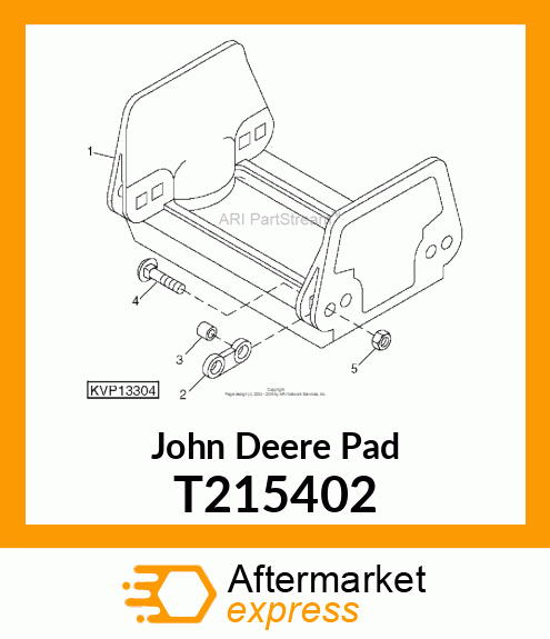 132F JOHN DEERE CAST PAD FOR 10 TI T215402