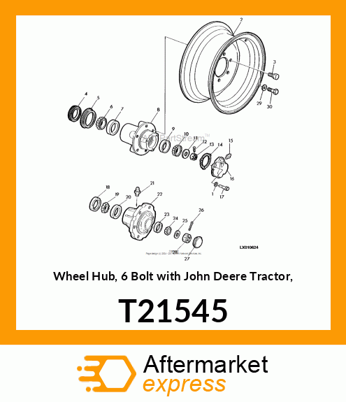 HUB,FRONT WHEEL T21545