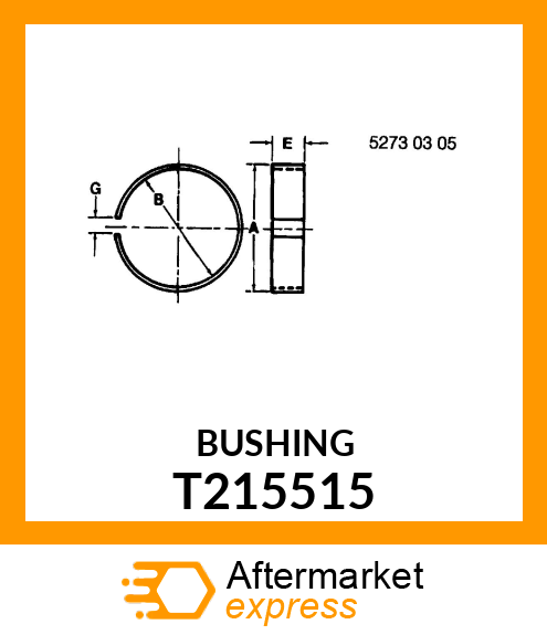 BUSHING, TANDEM PIVOT TANDEM PIVOT T215515