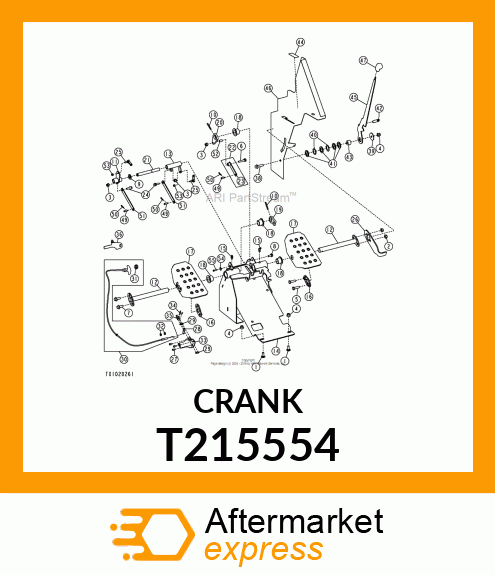 CRANK FOOT PEDAL SHAFT T215554