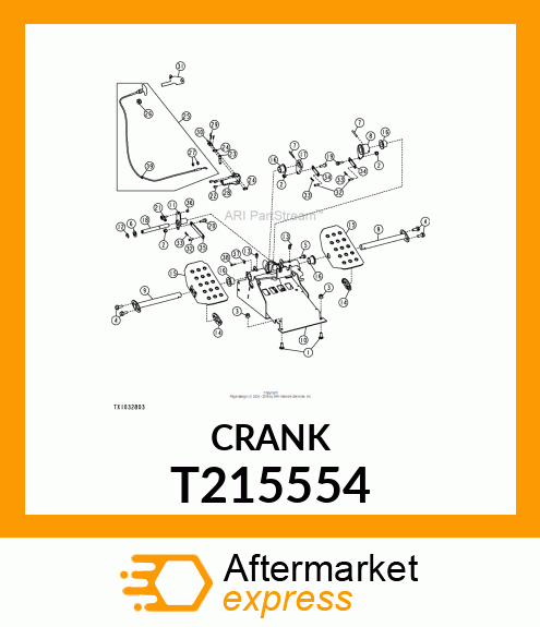 CRANK FOOT PEDAL SHAFT T215554