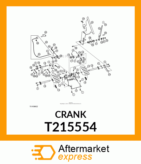 CRANK FOOT PEDAL SHAFT T215554