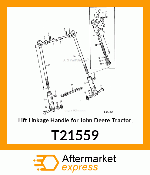 HANDLE,LIFT LINK LEVELING T21559