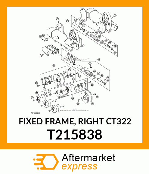 FIXED FRAME, RIGHT CT322 T215838