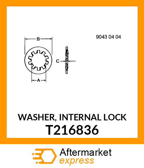 WASHER, INTERNAL LOCK T216836