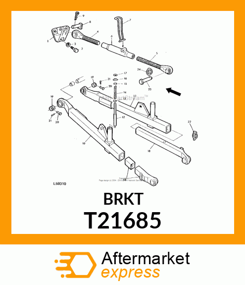 BRACKET,CENTER LINK ATTACHING T21685