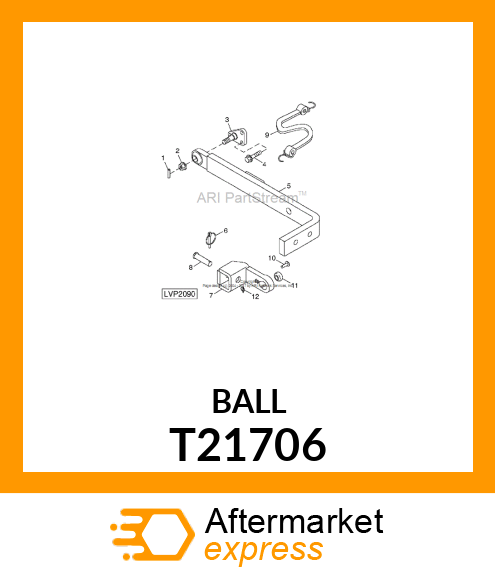 Category II Interchangeable Hitch Ball T21706