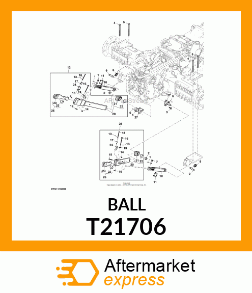 Category II Interchangeable Hitch Ball T21706