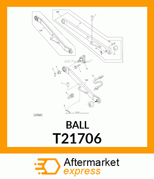 Category II Interchangeable Hitch Ball T21706