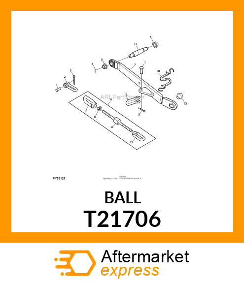 Category II Interchangeable Hitch Ball T21706