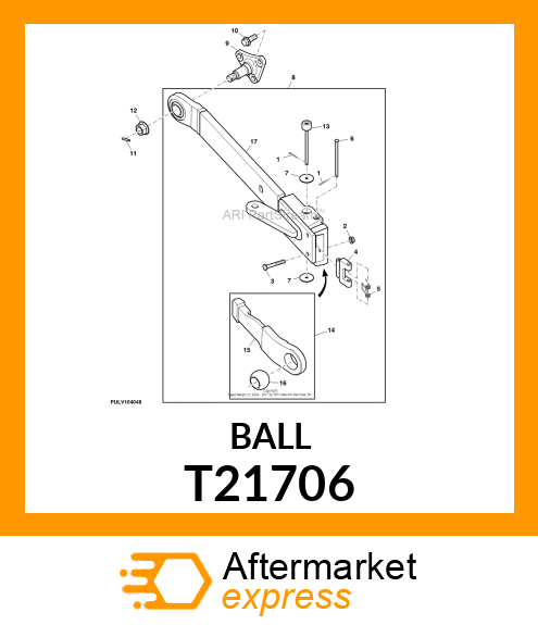 Category II Interchangeable Hitch Ball T21706