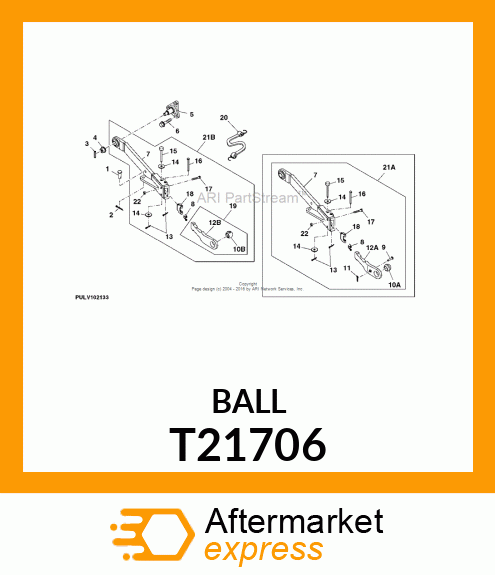 Category II Interchangeable Hitch Ball T21706