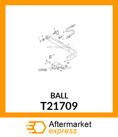 Category I Interchangeable Hitch Ball T21709