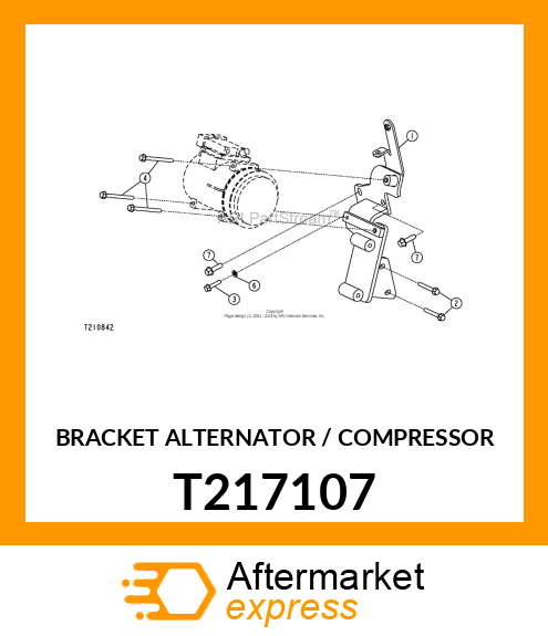 BRACKET ALTERNATOR / COMPRESSOR T217107