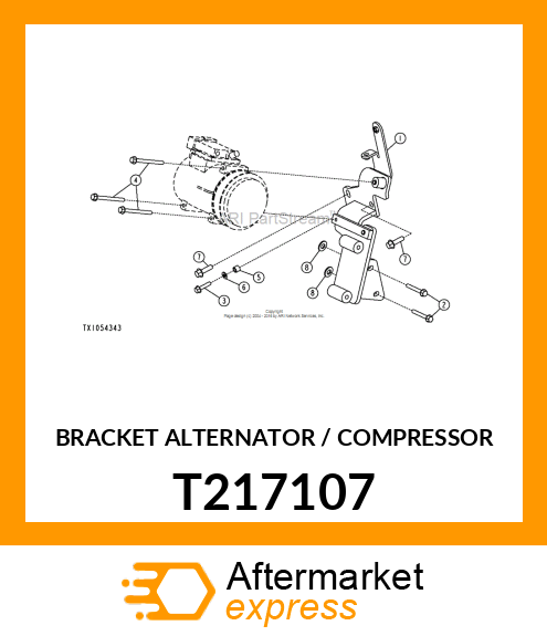 BRACKET ALTERNATOR / COMPRESSOR T217107